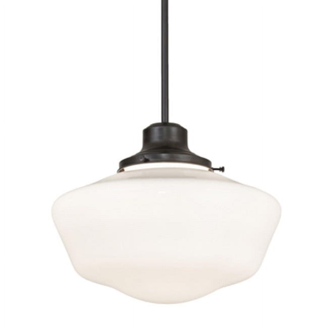 Schoolhouse & Early Electric 1 - Light Craftsman Brown Unique / Statement Pendant