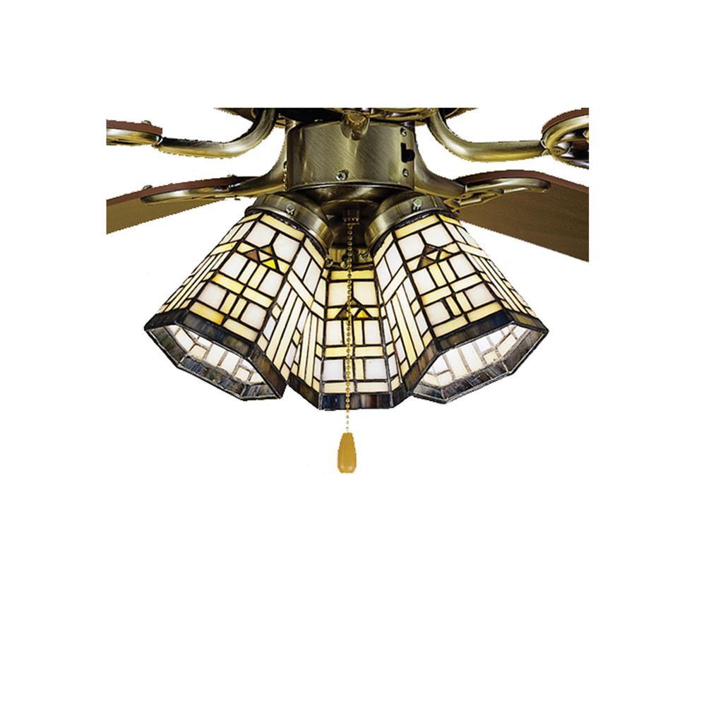 Southwest Mission 4.5'' Stained Glass Bell Ceiling Fan Shade