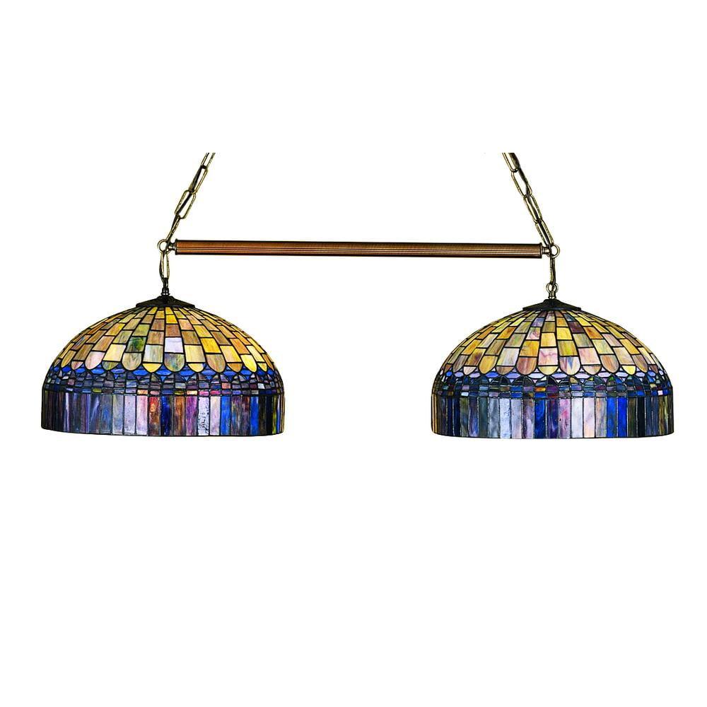 Meyda Tiffany 28515 Tiffany Candice 6 Light 42" Wide Linear Chandelier - Tiffany Glass