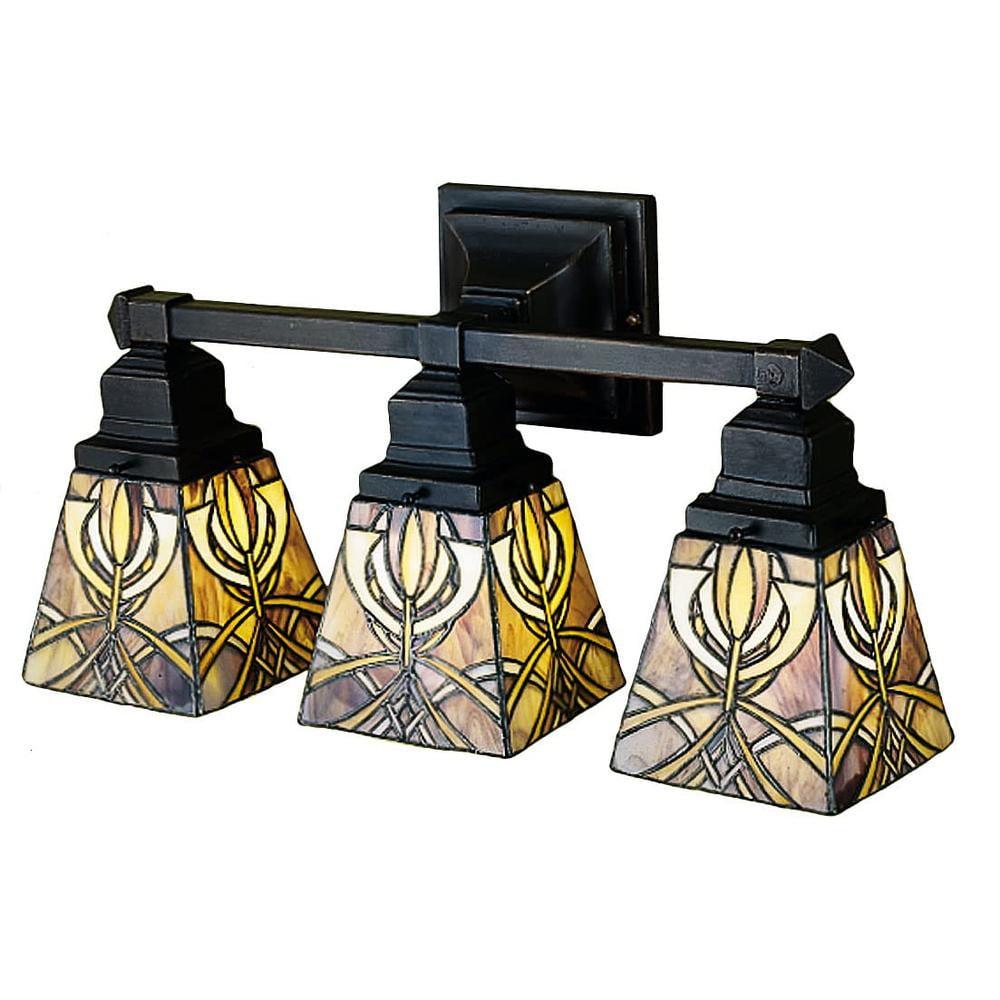 Meyda Tiffany 31234 Glasgow Bungalow 3 Light 20" Wide Bathroom Vanity Light - Tiffany