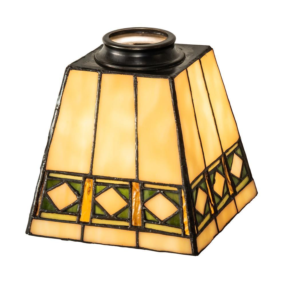 Multicolor Hand Painted Glass Empire Lamp Shade