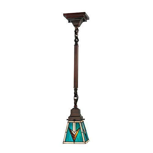 Meyda Lighting Meyda Tiffany & Stained Glass 1 - Light Mahogany Bronze Single Pendant