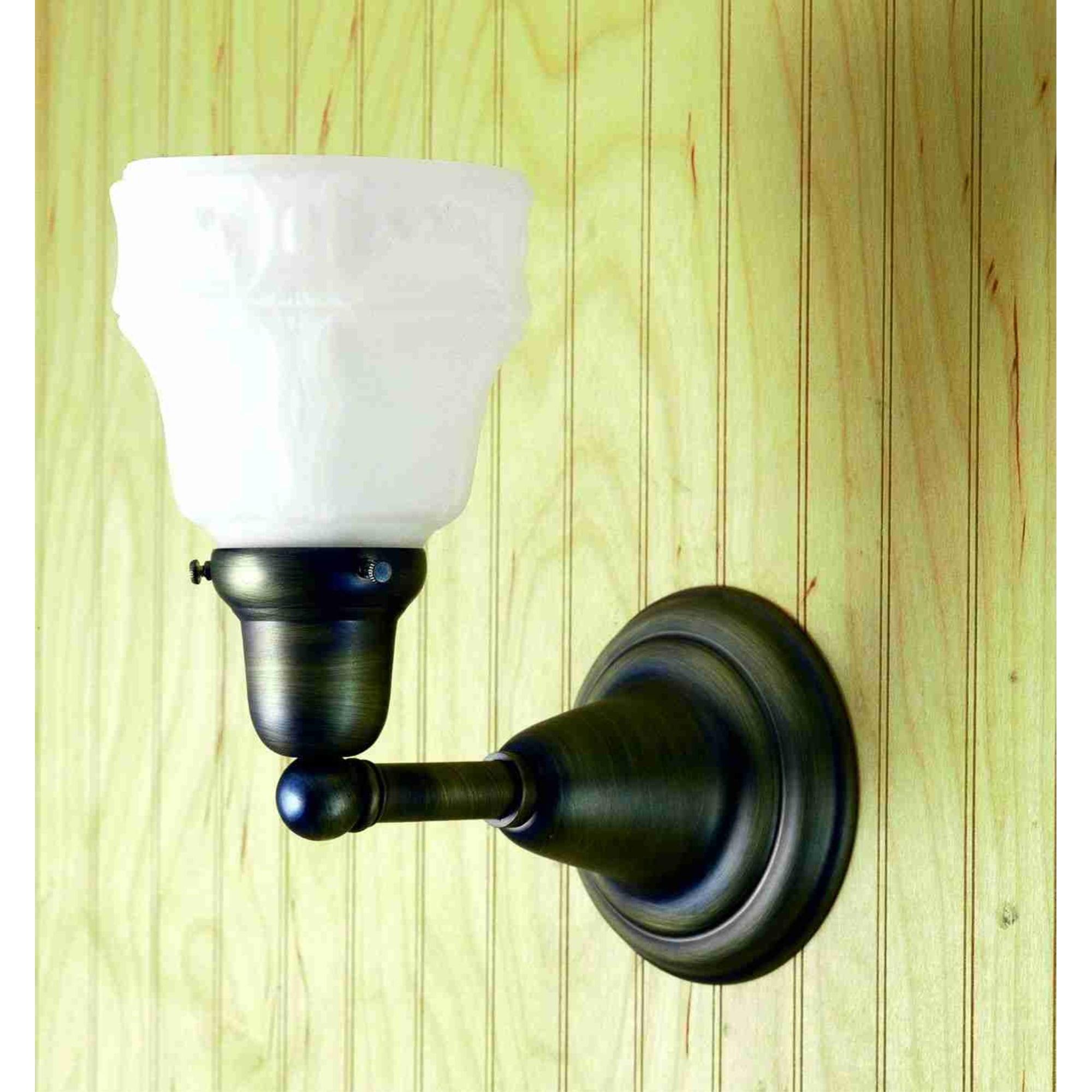 Garland Antique White Glass & Solid Brass 9.5" Dimmable Sconce