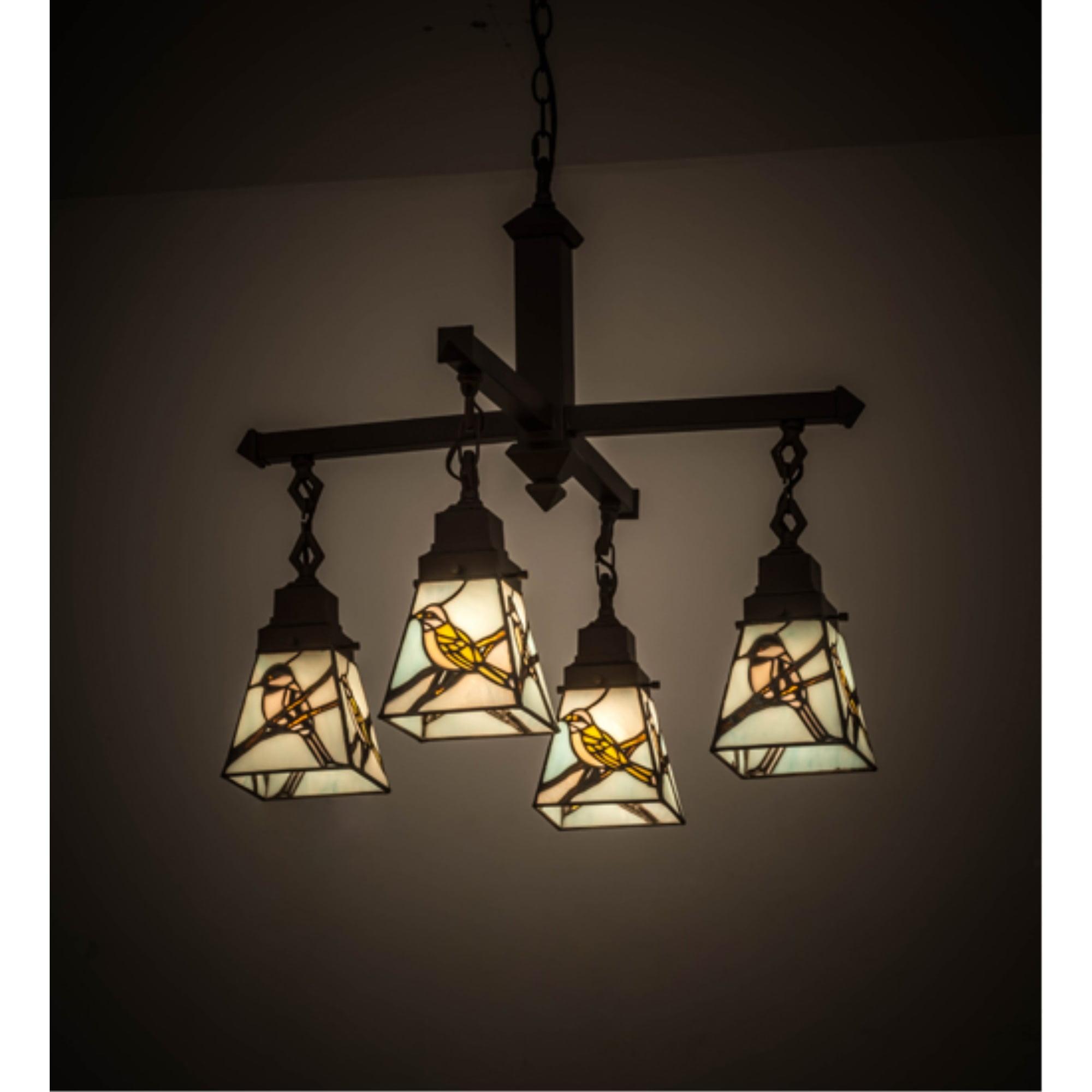 Rustic Lodge 4 - Light Dimmable Classic / Traditional Chandelier