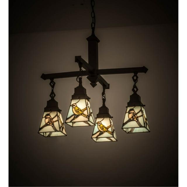 Rustic Lodge 4 - Light Dimmable Classic / Traditional Chandelier