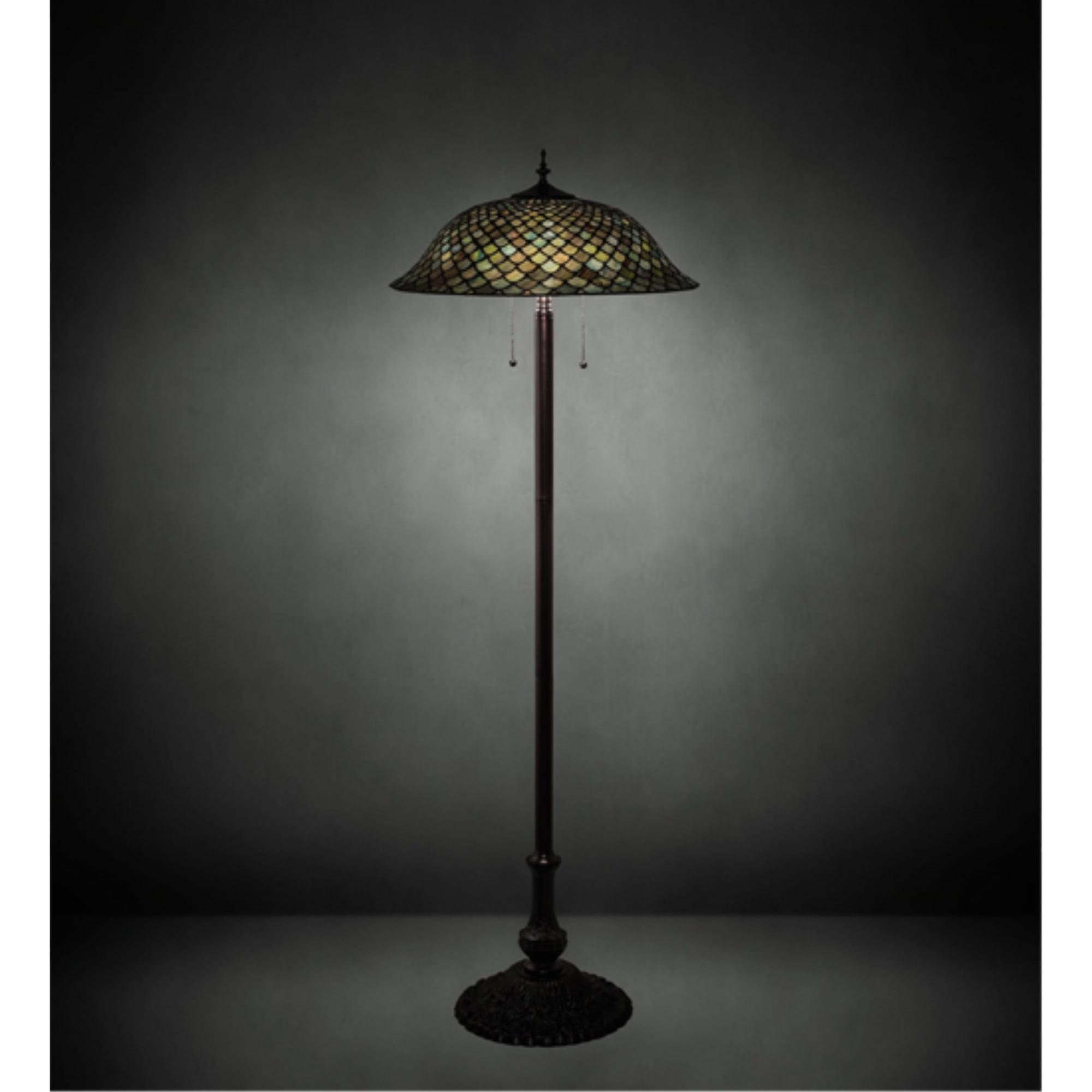 Meyda Tiffany 71245 3 Light 62" Tall Tiffany Floor Lamp - MultiColor