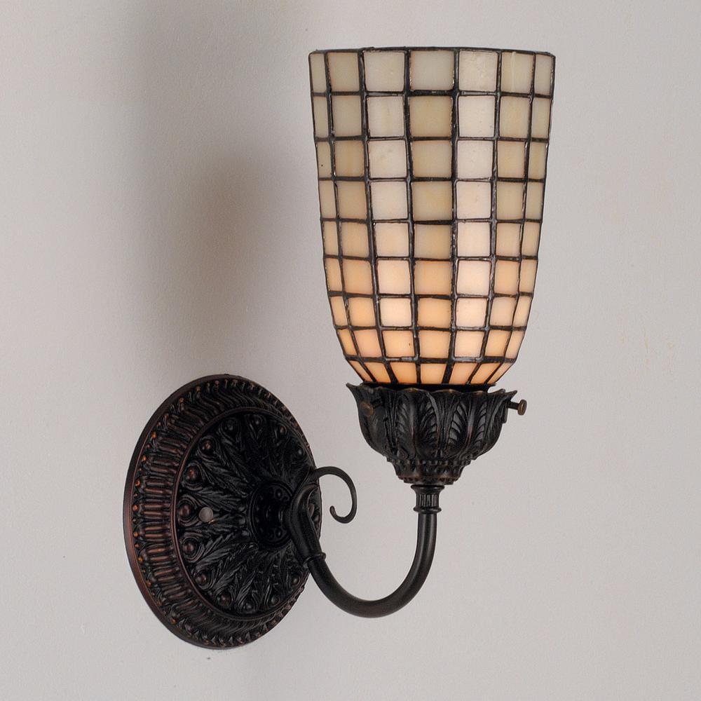 Black Direct Wired Electric Wall Sconce with Geometric Shade