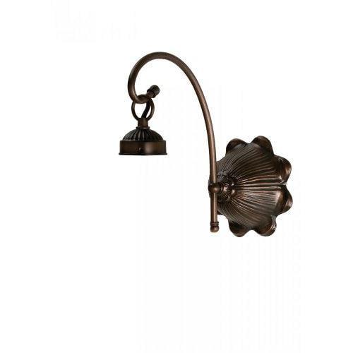 Mahogany Bronze 6" Victorian Curved Arm Wall Sconce