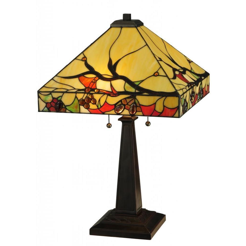 Meyda Tiffany & Stained Glass Metal Table Lamp