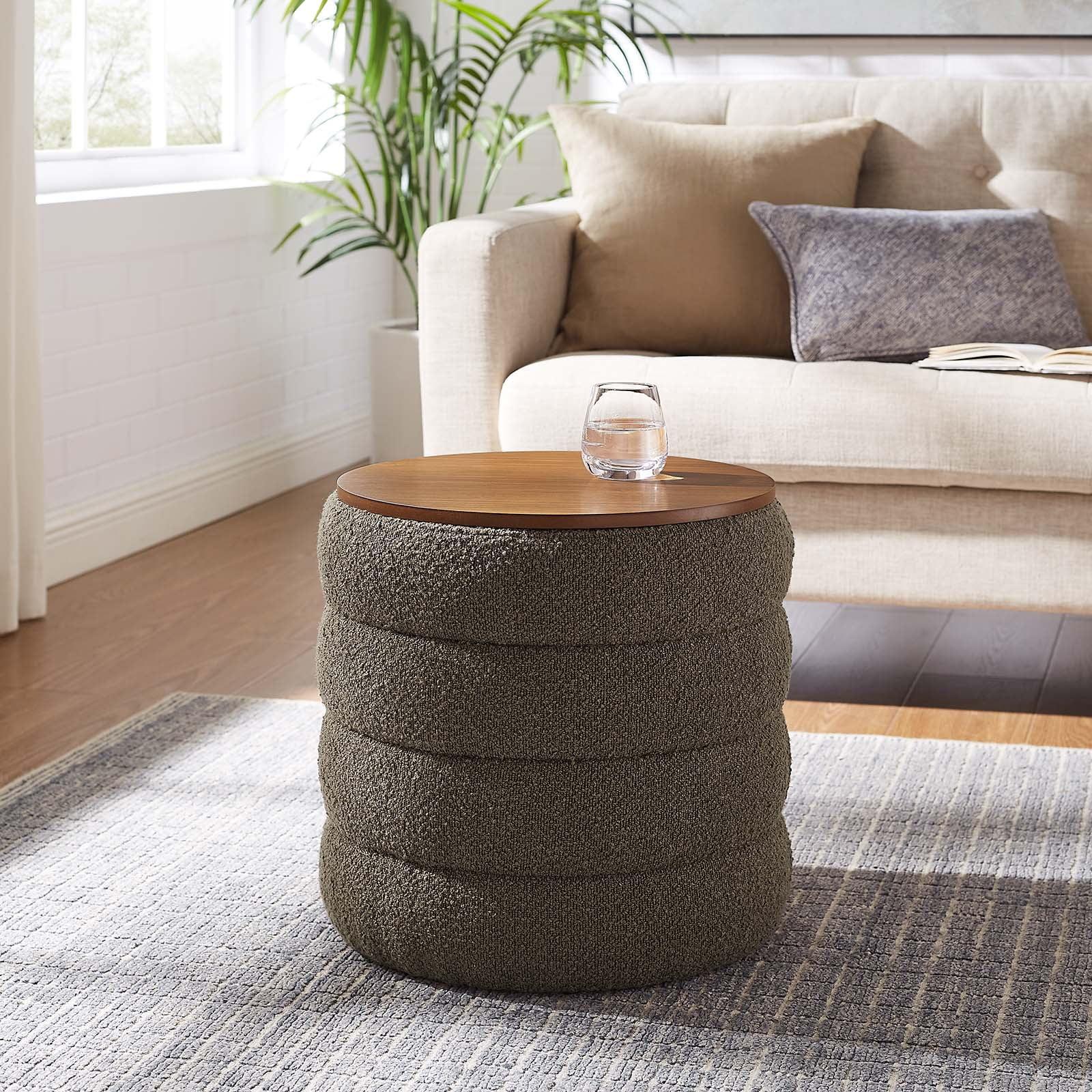 Modway Mezzo 17.3" Wide Round Storage Ottoman