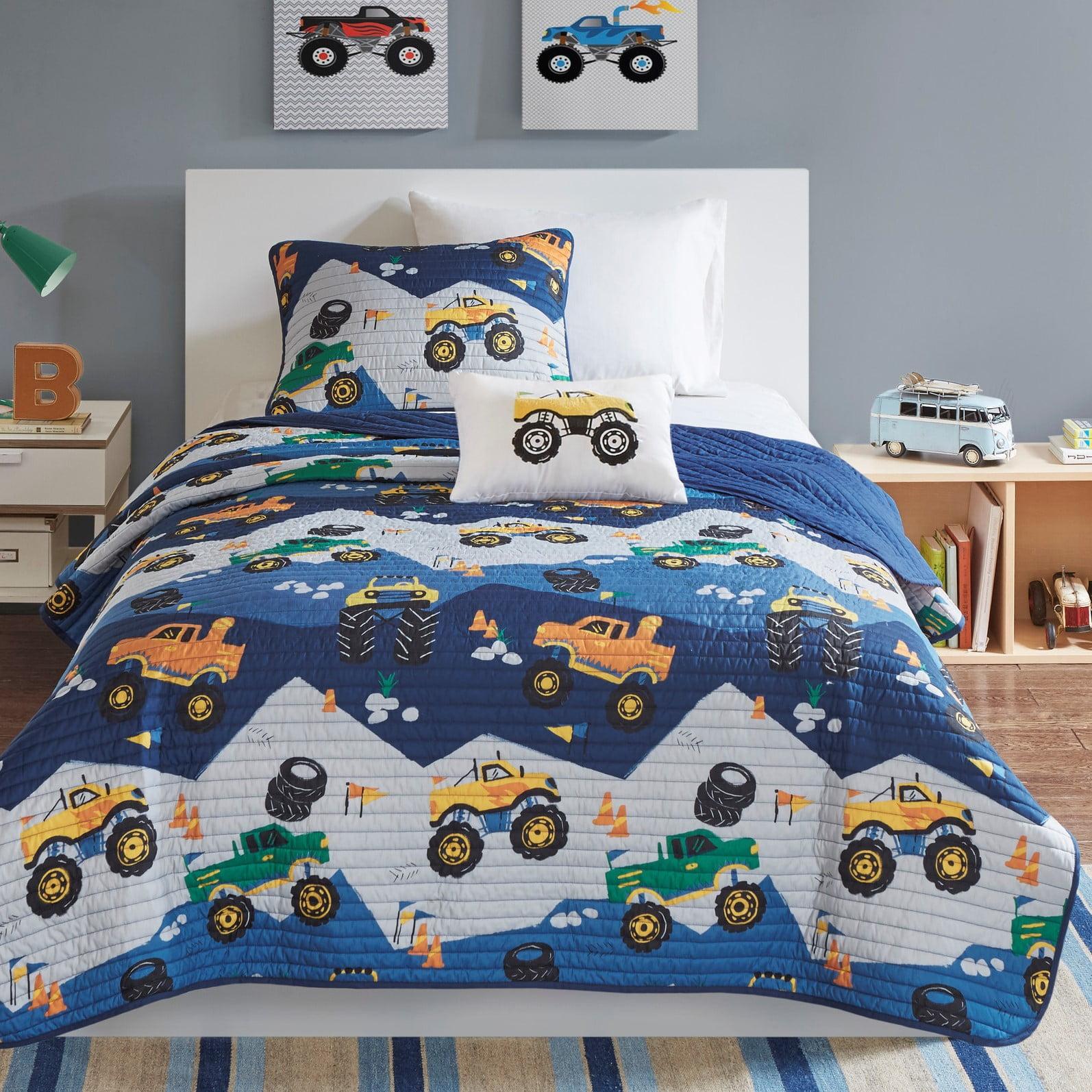 Nash Monster Truck Microfiber Reversible Quilt Set