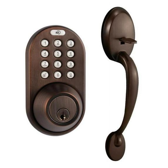 Milocks Handleset with Smart Deadbolt and Door Knob and Rosette