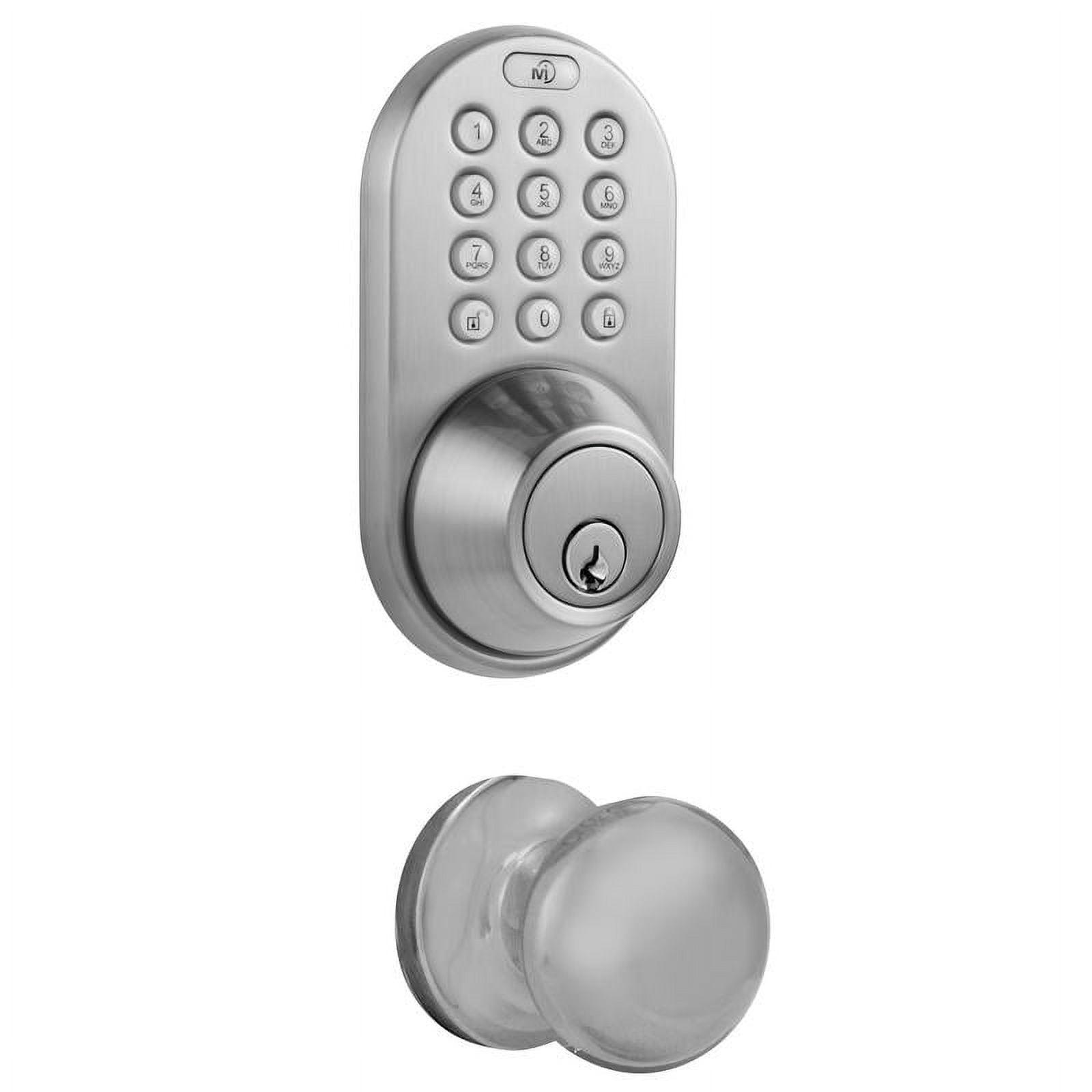 Satin Nickel Keyless Entry Deadbolt and Knob Combo