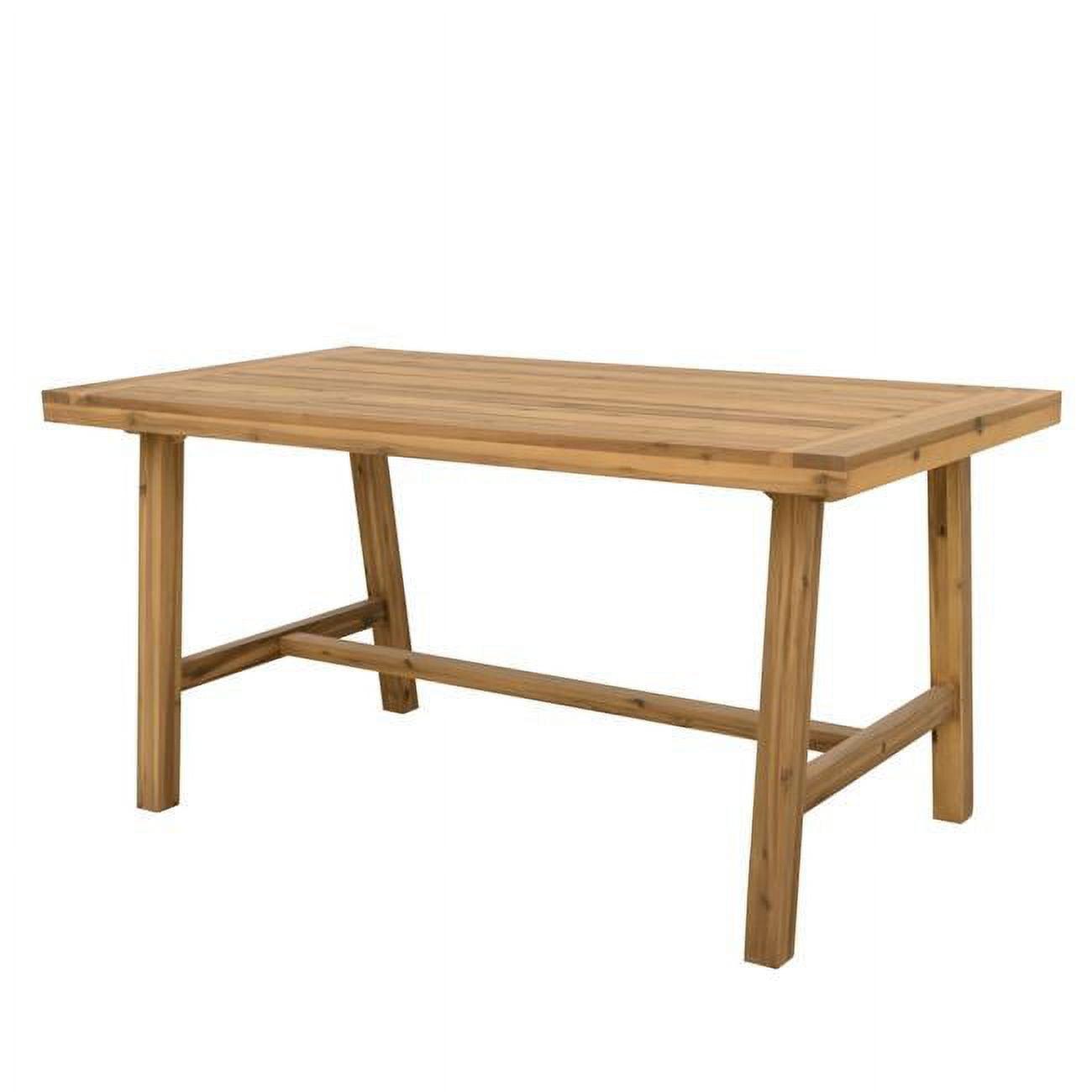 Acacia Wood Teak Finish Outdoor Dining Table