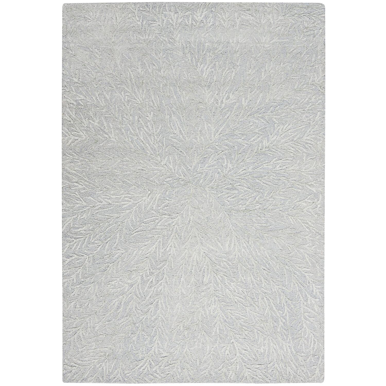 Elysian Light Blue Abstract Hand-Tufted Wool & Silk Rug 4' x 6'