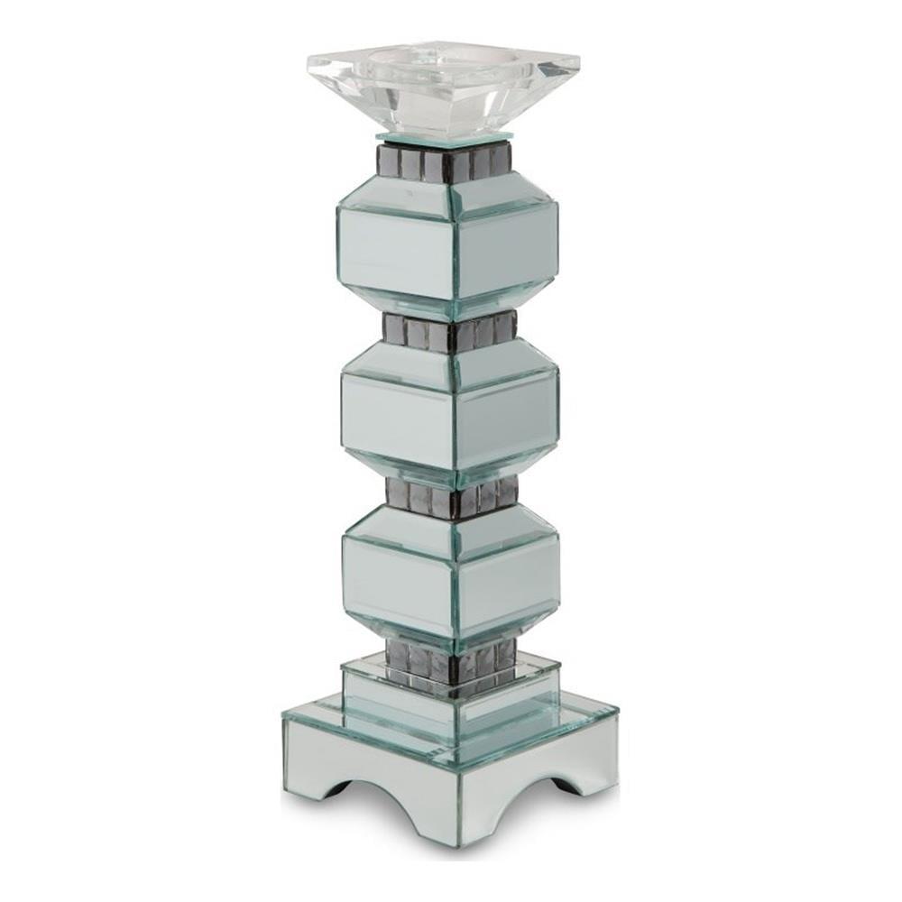 Michael Amini Montreal 15.5'' H Glass Tabletop Candlestick (Set of 2)