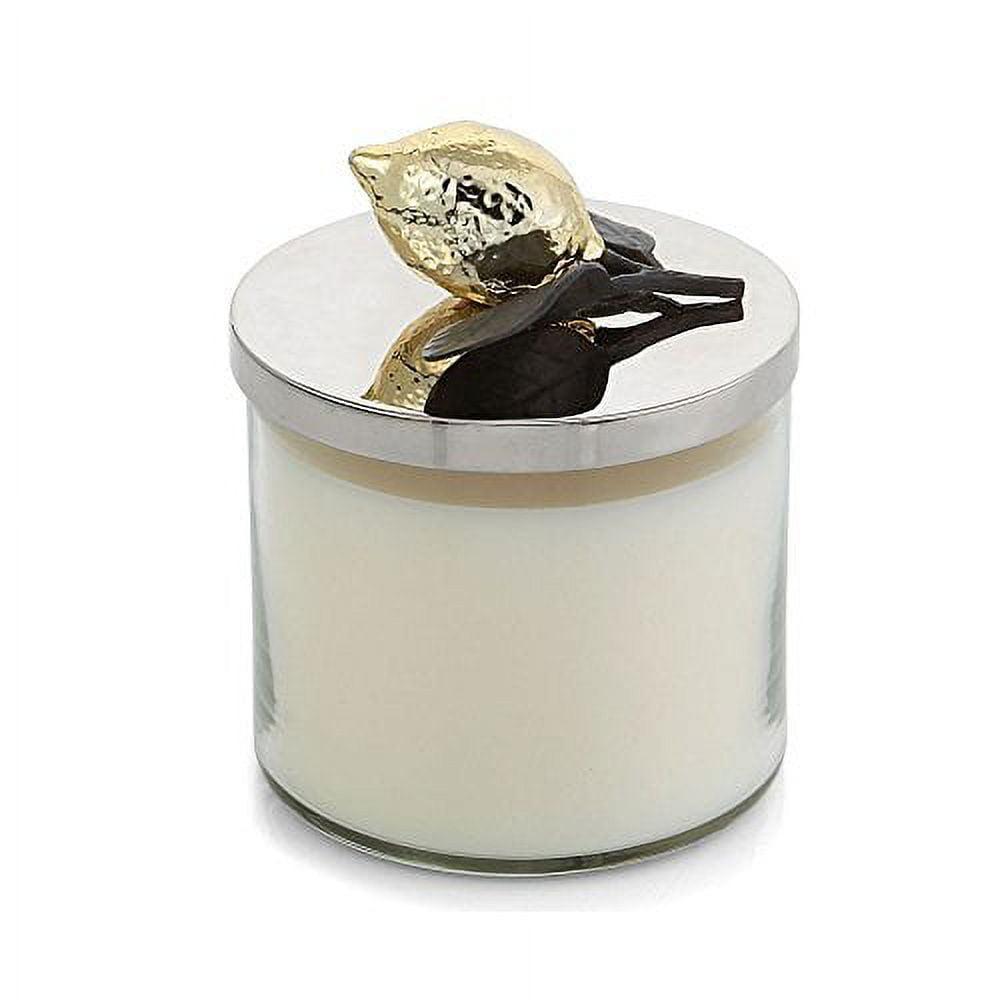 Lemonwood Scented Soy Candle with Gold Lid
