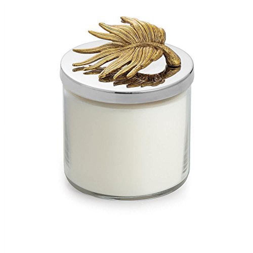 Island Breeze Soy Wax Scented Candle with Antique Goldtone Sculpt