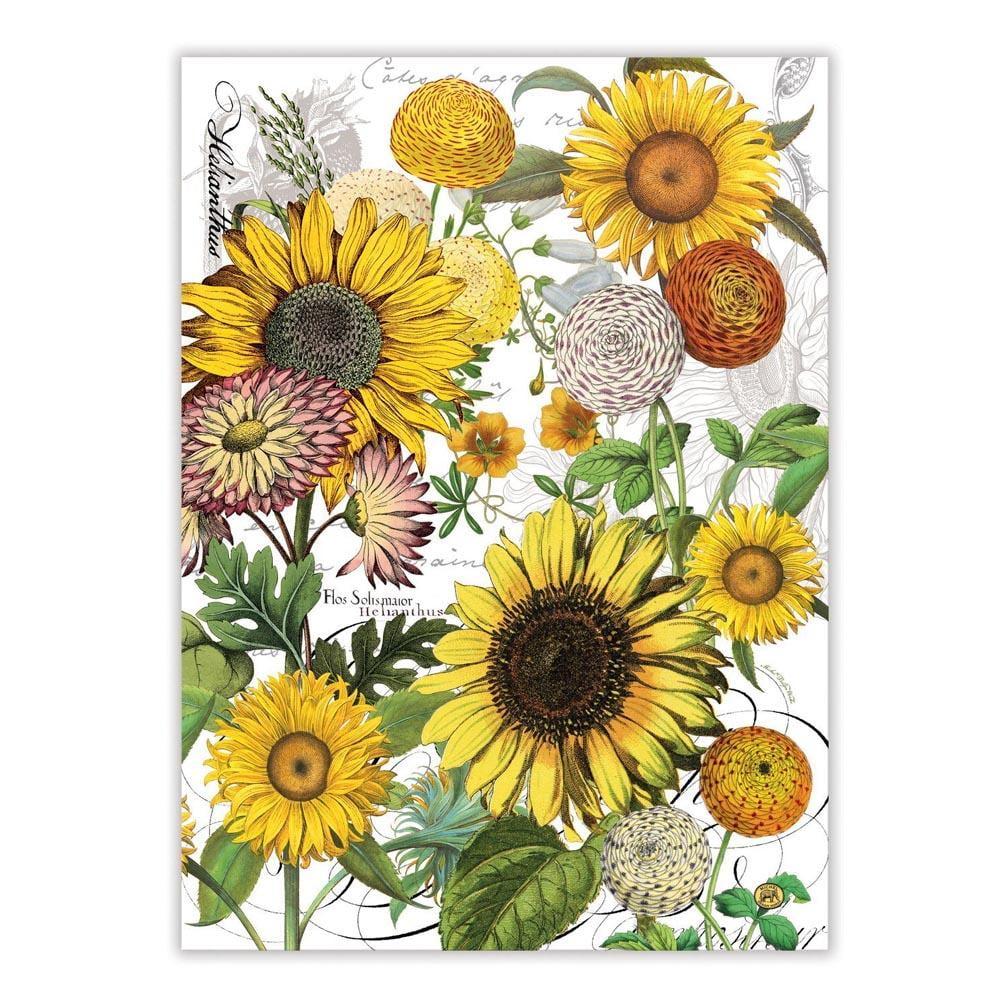 Sunflower Print 100% Cotton Kitchen Towel Set