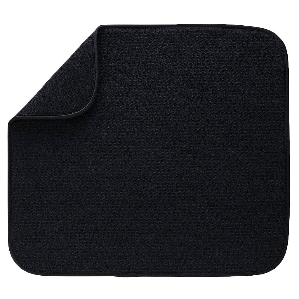 Xipoxipdo S&T . Absorbent Reversible Microfiber Dish Drying Mat For Kitchen 16 Inch X 18 Inch Black