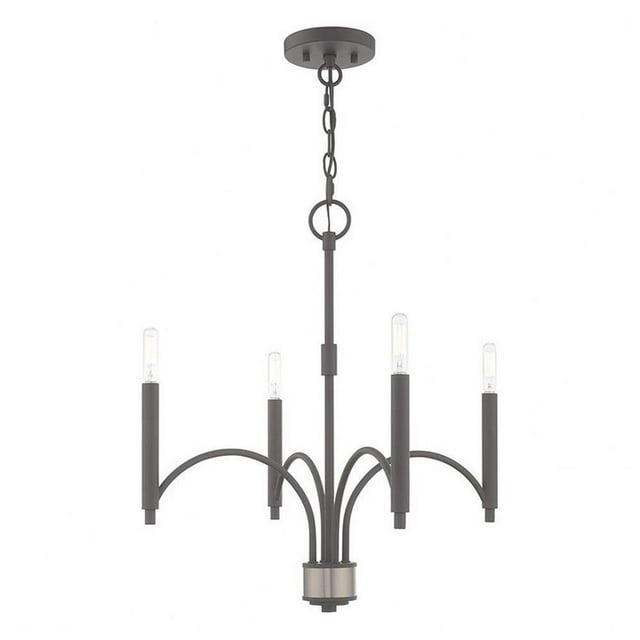 Livex Lighting Wisteria 4 - Light Chandelier in  Scandinavian Gray