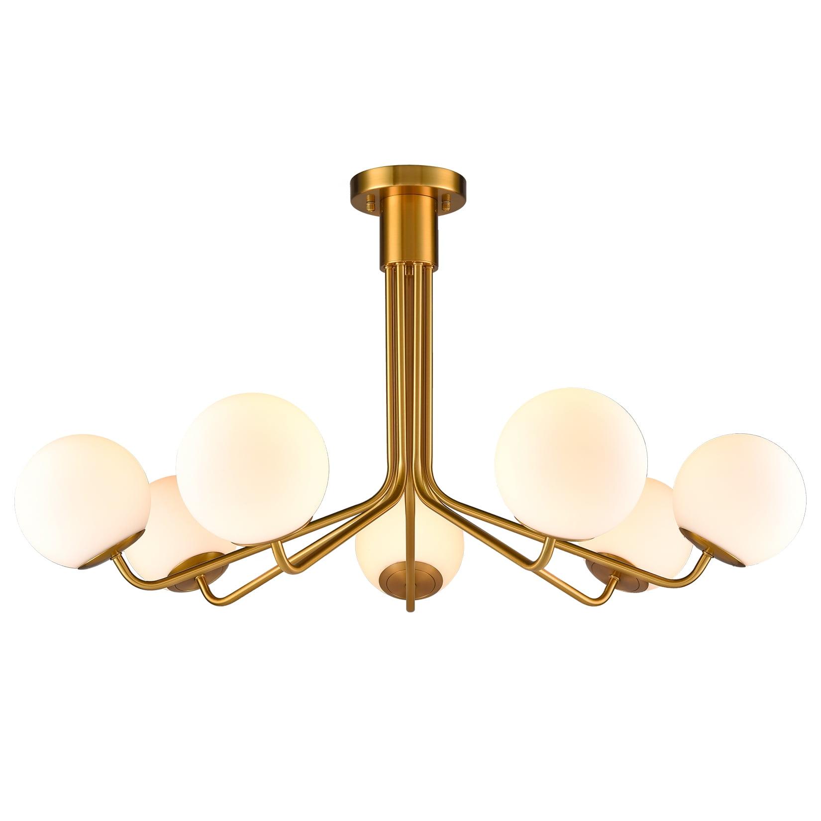 Glass Semi Flush Mount