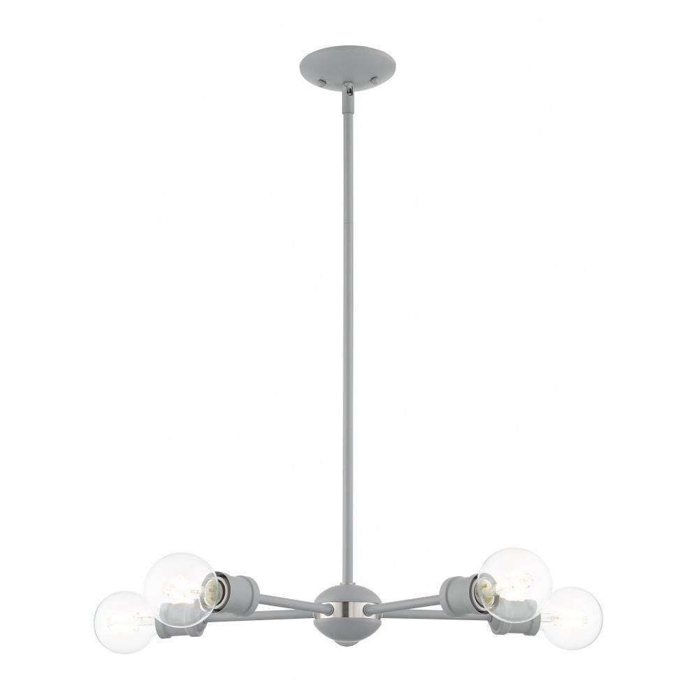 Livex Lighting Lansdale 5 - Light Chandelier in  Nordic Gray