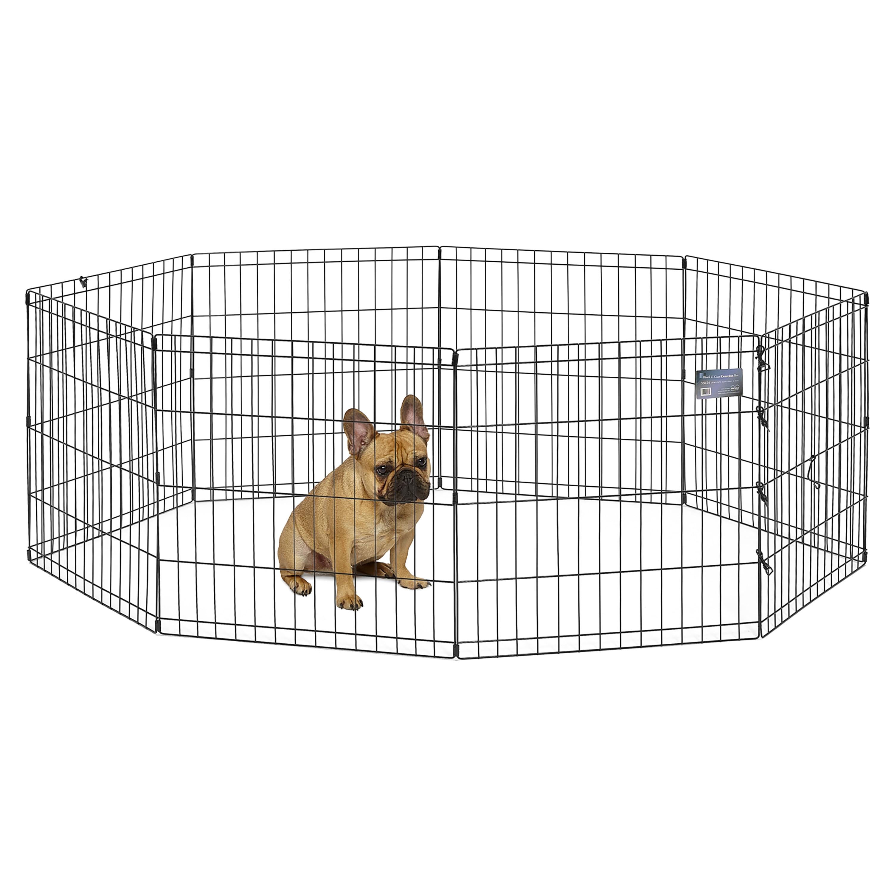 MidWest Home for Pets Foldable Metal Exercise Pet Dog Playpen Without Door, 24" High