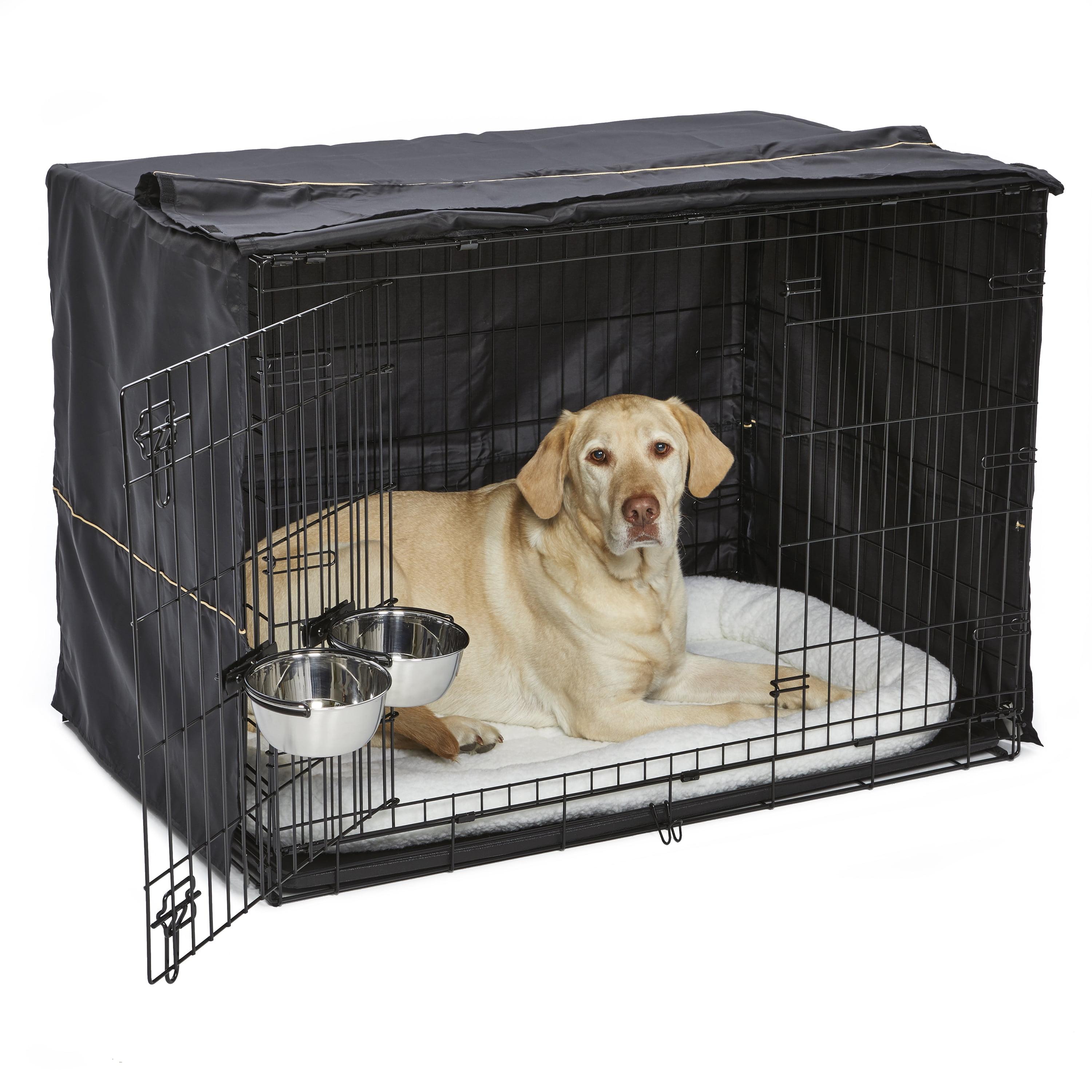 Midwest Homes For Pets MidWest Homes for Pets iCrate Dog Crate Starter Kit / Includes Dog Crate, Bed, 2 Bowls, Crate Cover