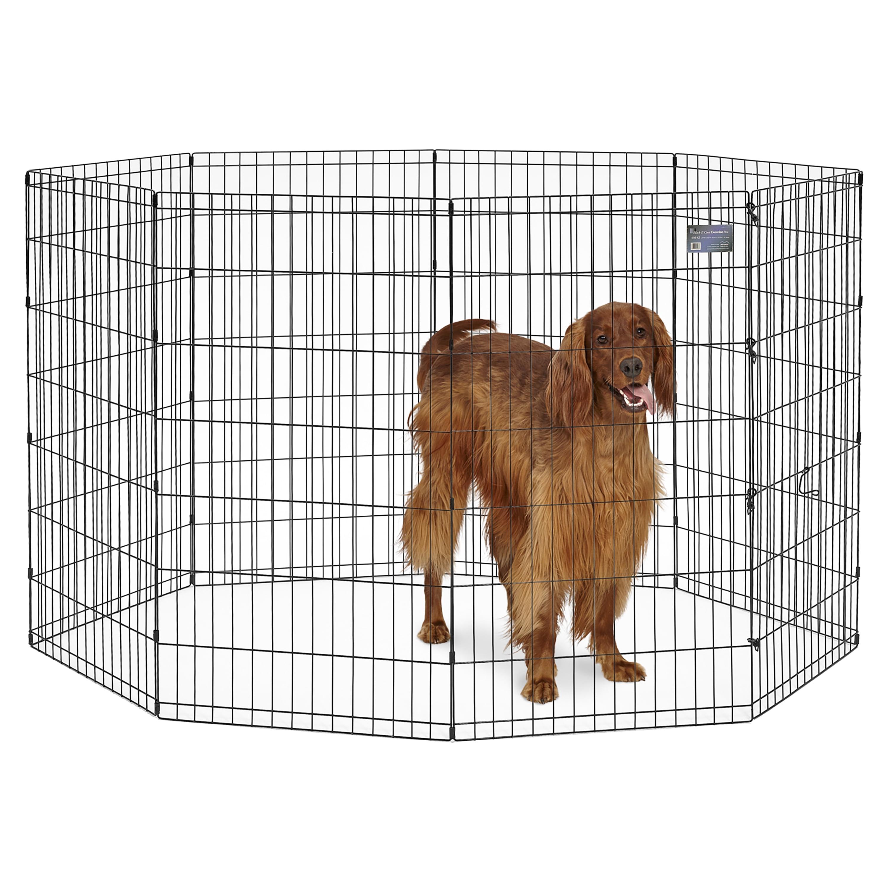 Black Metal 42" Tall Foldable Pet Exercise Pen