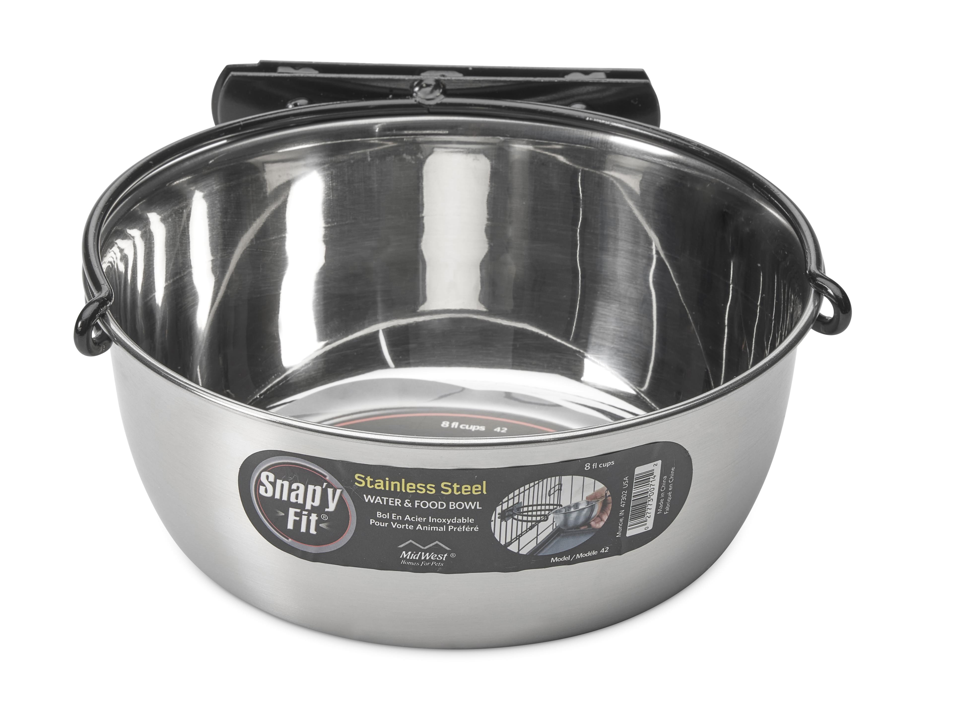 Midwest Homes For Pets MidWest Homes for Pets Snap'y Fit Stainless Steel Food Bowl / Pet Bowl
