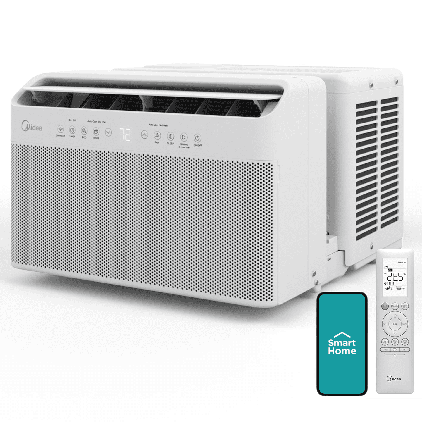 Midea U-shaped 12,000 BTU Energy Star Window Air Conditioner with Remote and WiFi Control