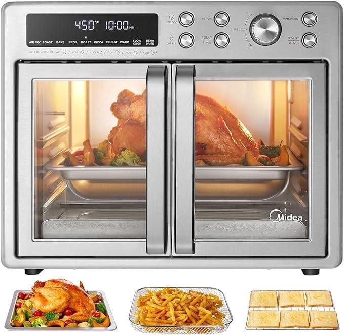 Stainless Steel French Door Digital Air Fryer Toaster Oven