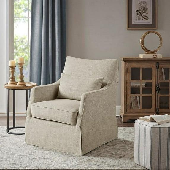 Martha Stewart London 360°Swivel Armchair with Lumbar Pillow