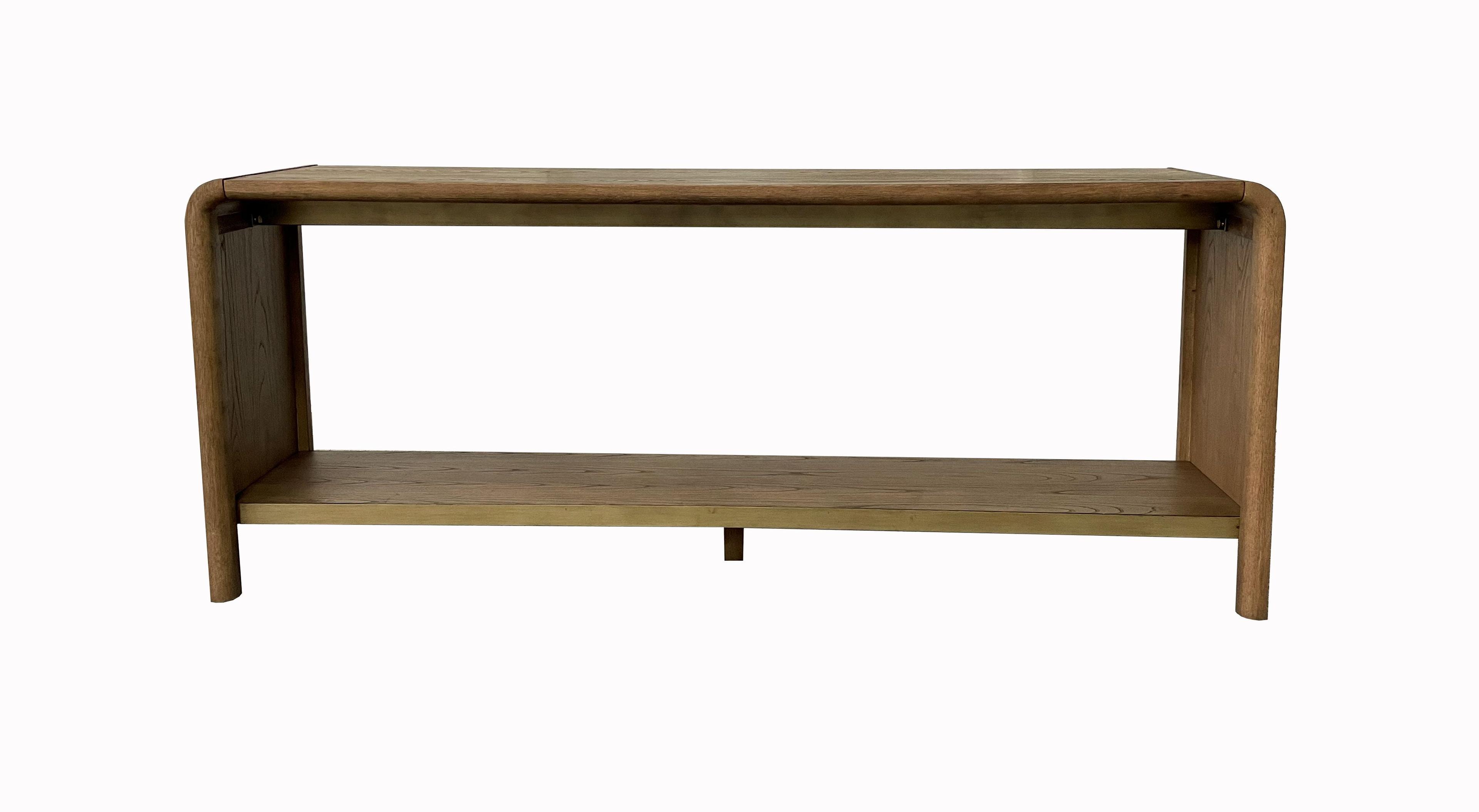 Millwood Pines Waterfall Console Table - Latte
