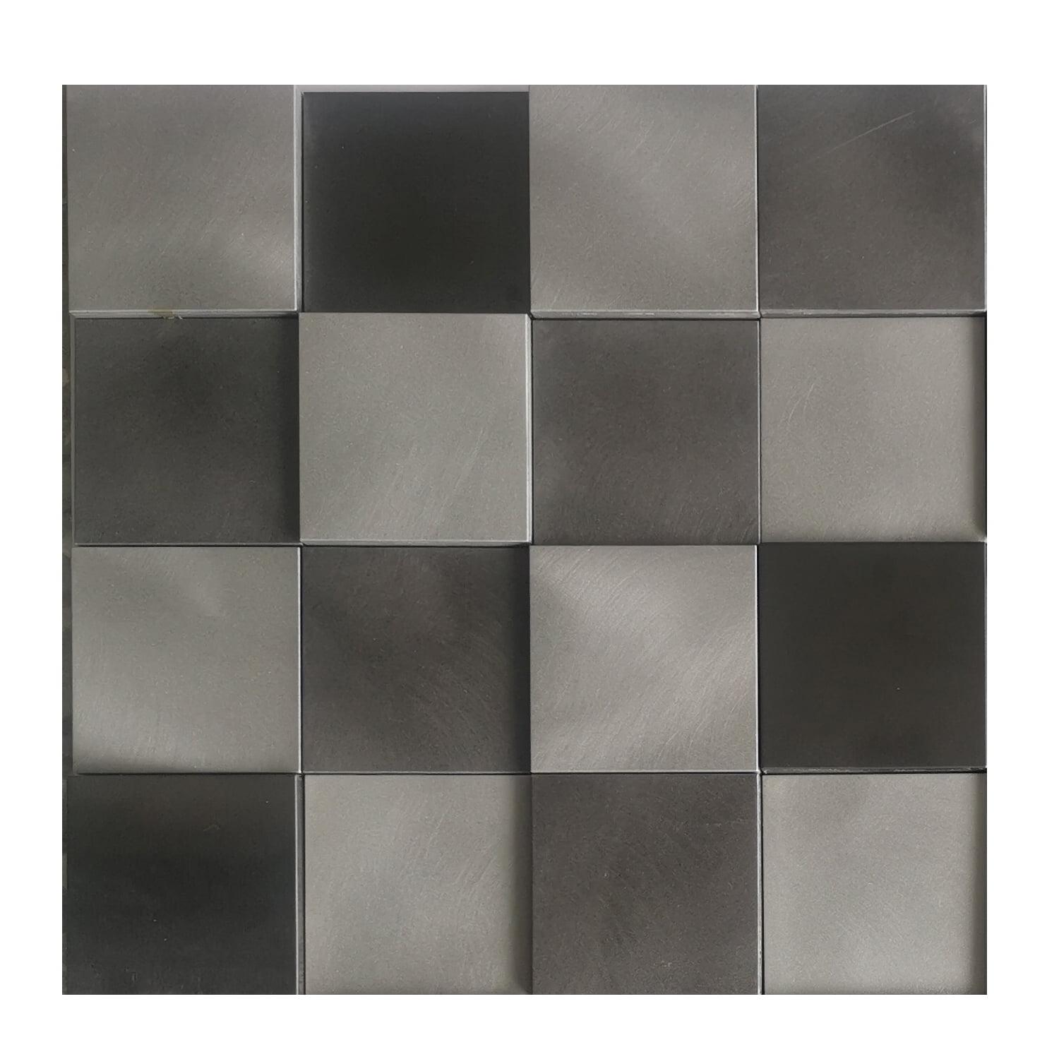 3" x 3" Metal Mosaic Pattern Wall Tile