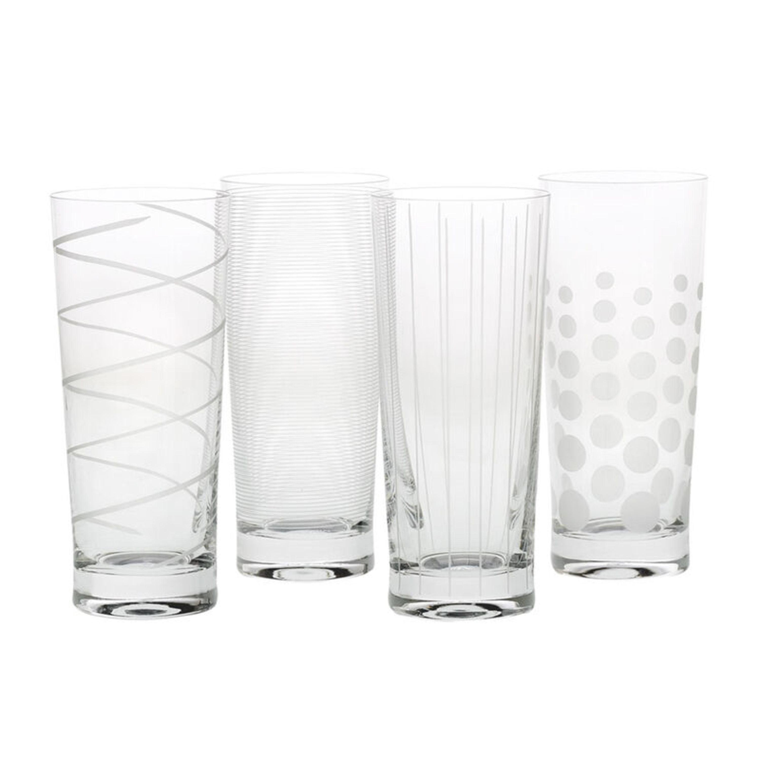 Cheers 19.75 oz. Etched Highball Glass Set