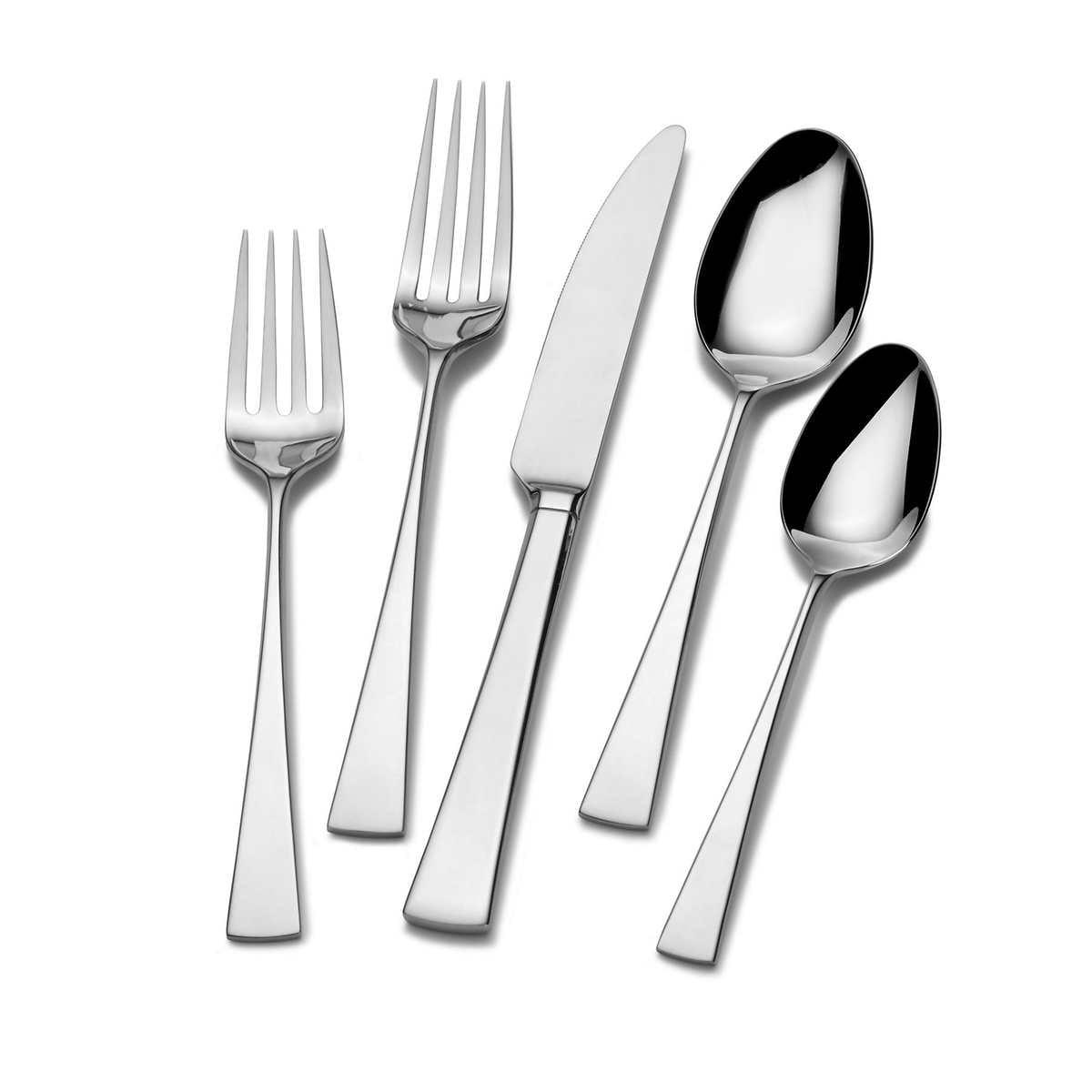 Lucia 20-Piece Polished Stainless Steel Flatware Set