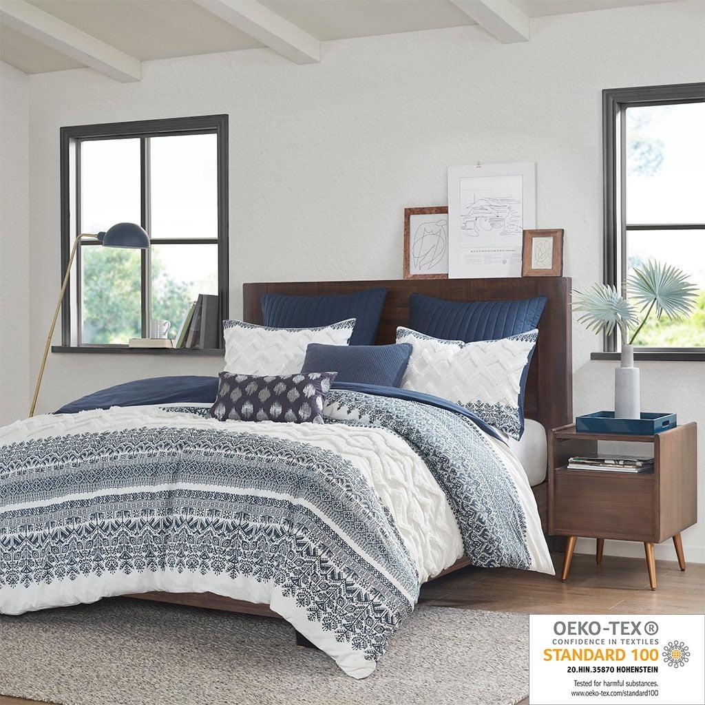 INK+IVY Mila 3 Piece Cotton Comforter Set with Chenille Tufting