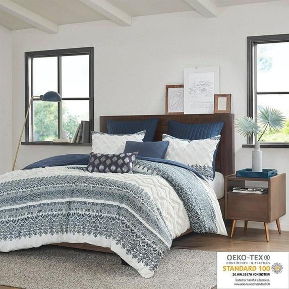 INK+IVY Mila 3 Piece Cotton Comforter Set with Chenille Tufting