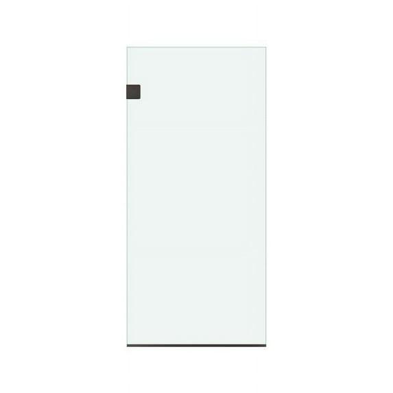 Milan Stationary glass shower Door 30 x 76 inch Clear Glass Oil Rubbed Bronze Finish 3/8" by Fab Glass and Mirror