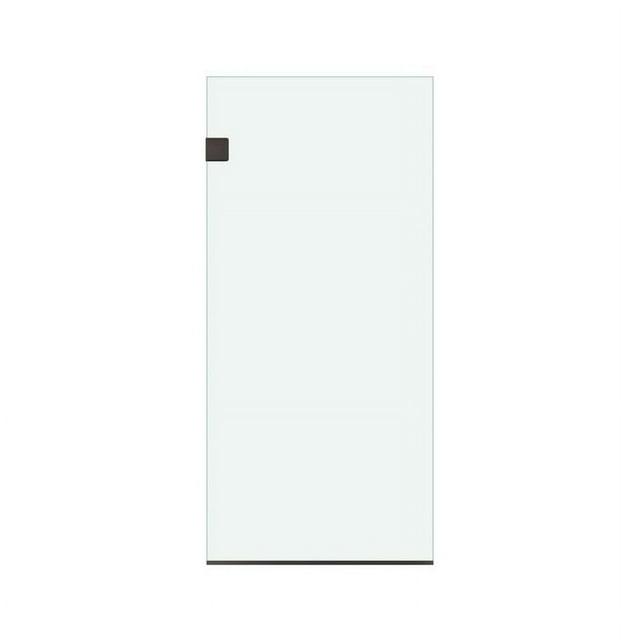Milan Stationary glass shower Door 30 x 76 inch Clear Glass Oil Rubbed Bronze Finish 3/8" by Fab Glass and Mirror