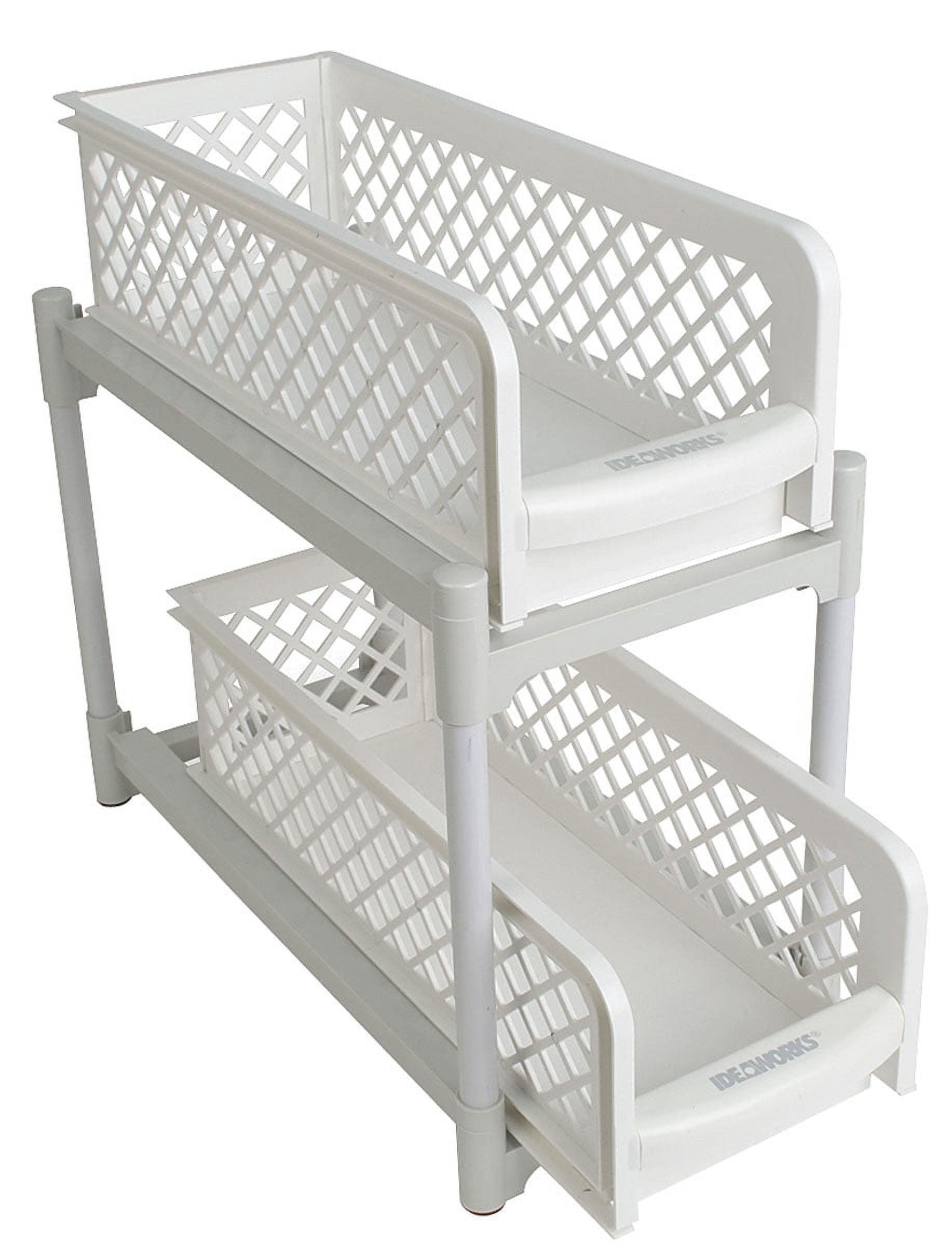 The Lakeside Collection 6" Plastic Sliding Basket Drawer for Bathroom and Kitchen Cabinets