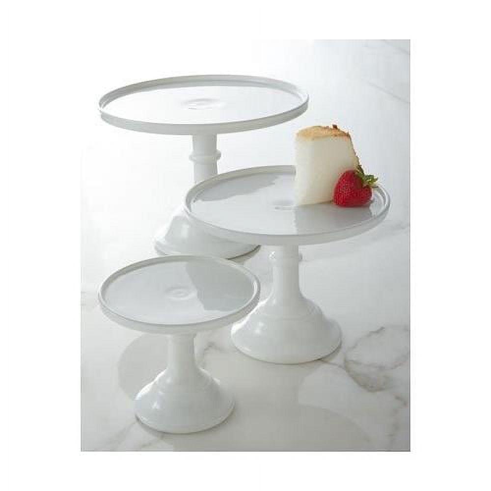 Milk White 6" Glass Cake Plate Stand