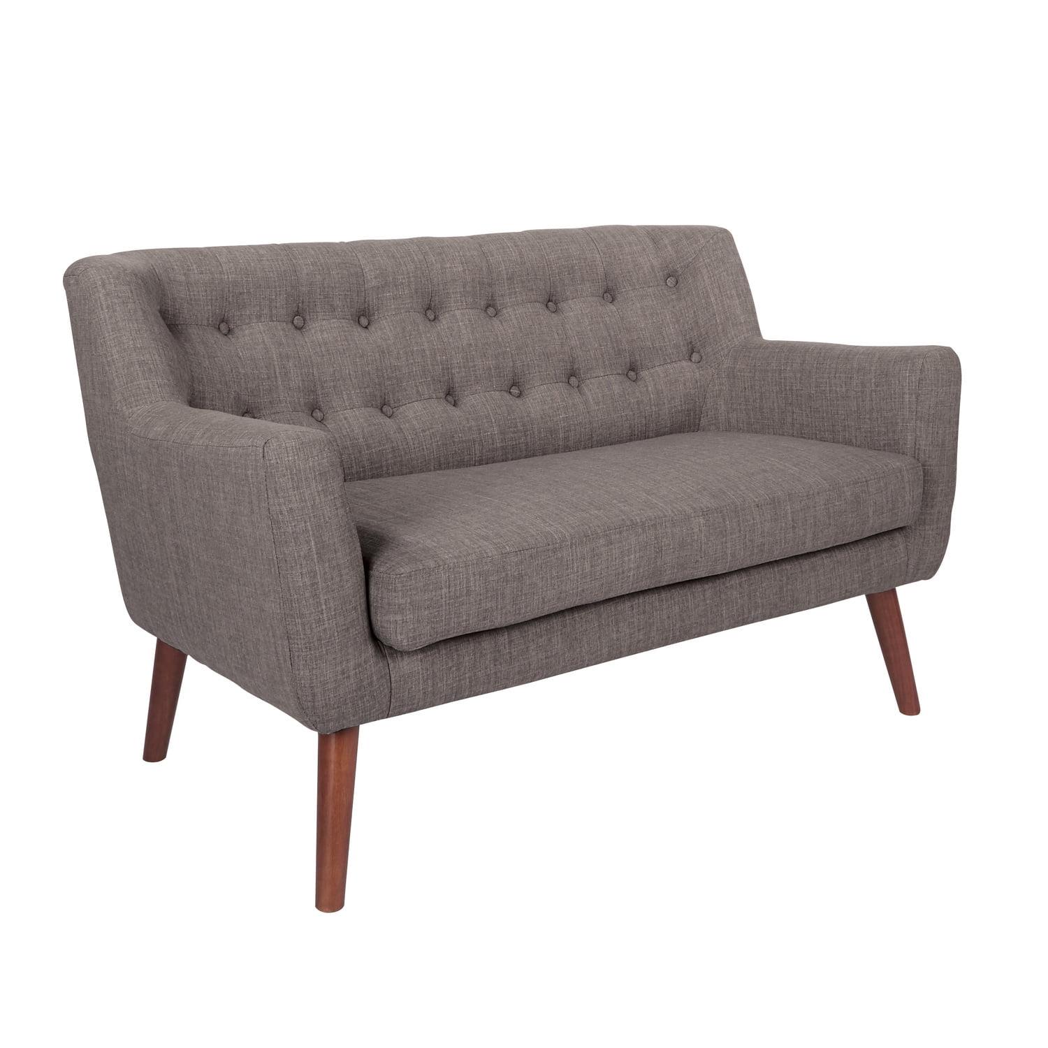 Mill Lane Loveseat with Coffee Legs Gray - OSP Home Furnishings
