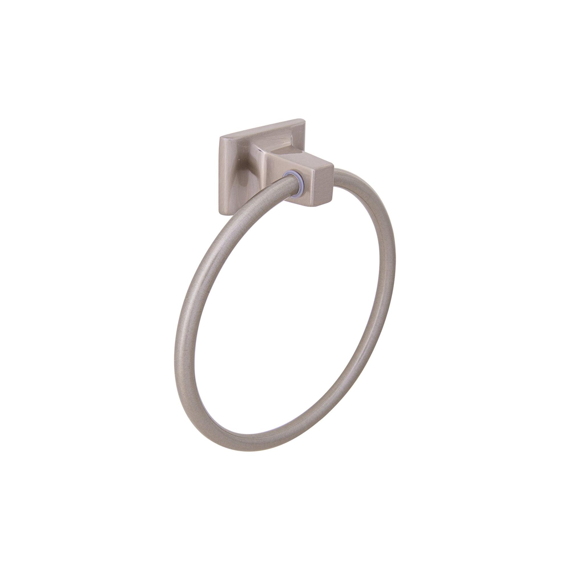 Design House 539163 Millbridge Wall-Mounted Towel Ring for Bathroom, Satin Nickel Finish