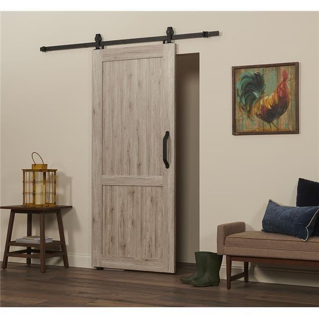 LTL Home Products Millbrooke 84'' Hollow Paneled with Installation Hardware Kit Barn Door