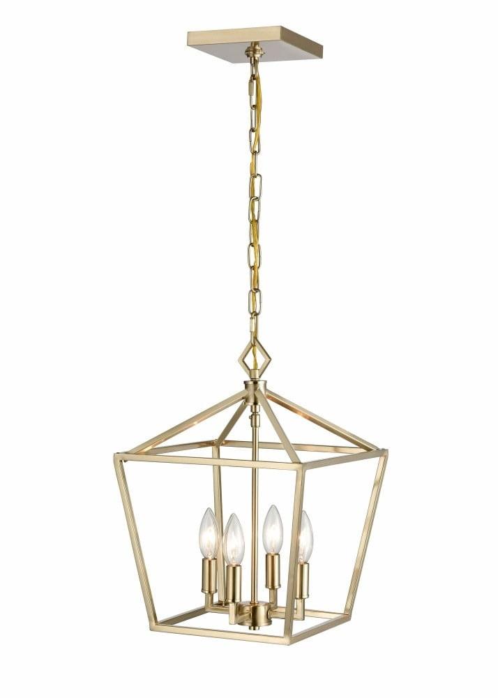 Ritner Modern Gold 4-Light 12" Indoor/Outdoor Pendant