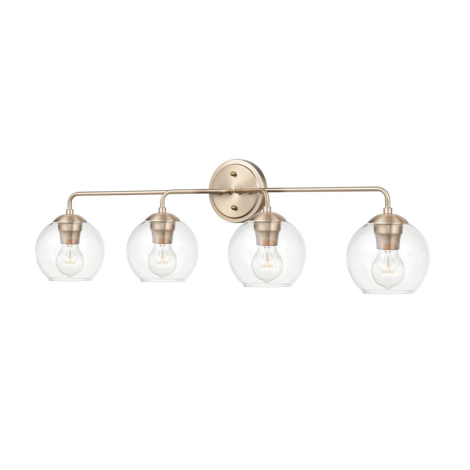 Modern Gold 35'' Outdoor Vanity Light with 4 Bulbs