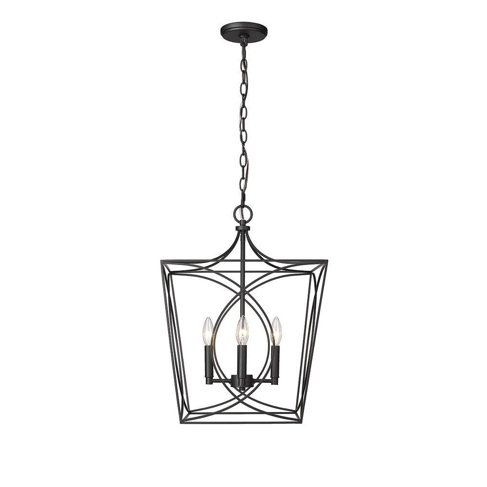 Millennium Lighting 4002 Tracy 4 Light 16" Wide Taper Candle Style Chandelier - Black